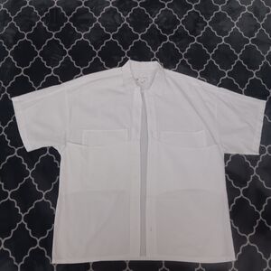 White Safari Short Sleeve Button-Up Shirt